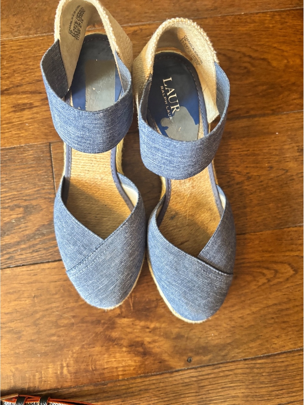LAUREN Ralph Lauren Charla Elastic Upper Wedge Sandals Size 7B